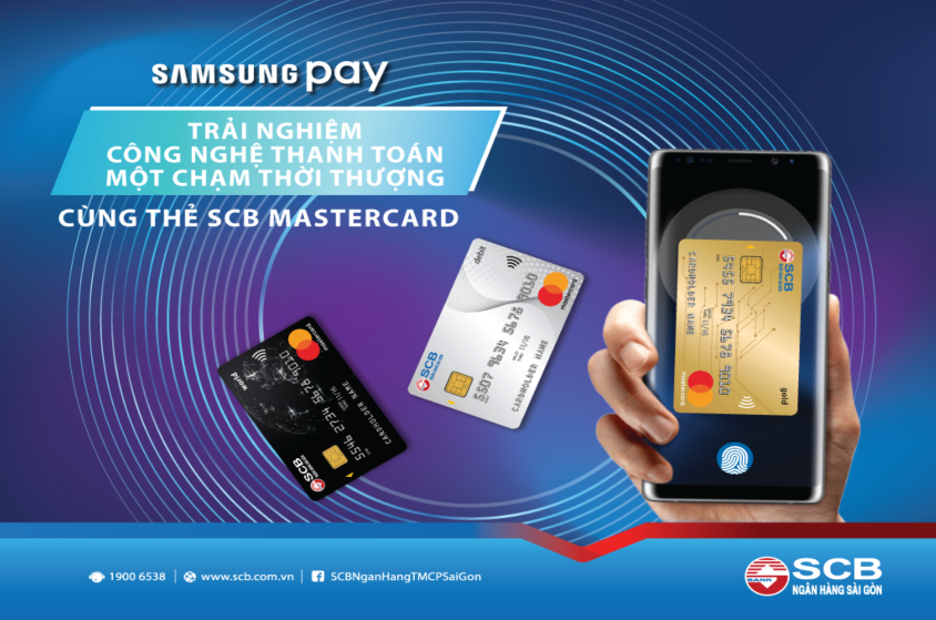 Ra mắt tính năng Samsung Pay cho thẻ quốc tế SCB Mastercard